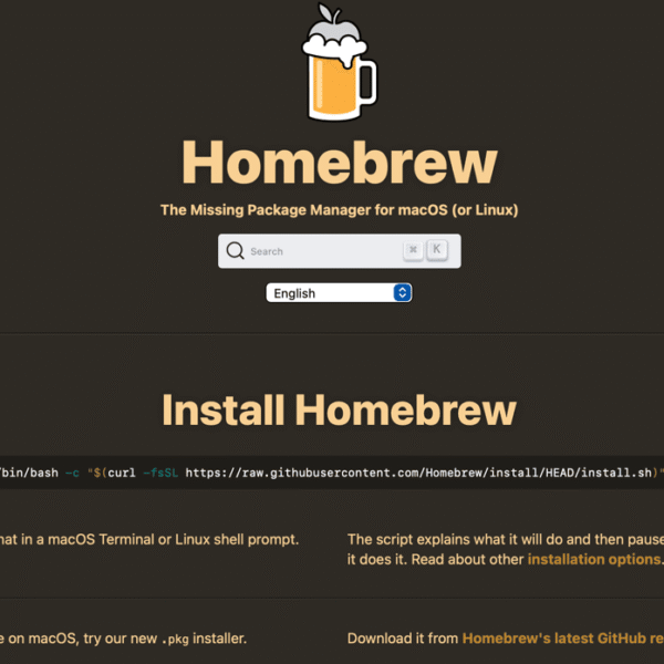 Basic Tools for self hosting – Brew